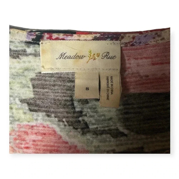 1823. ANTHROPOLOGIE MEADOW RUE SLEEVELESS EMBROIDERED TOP WITH TASSELS AT BOTTOM - Picture 6 of 10